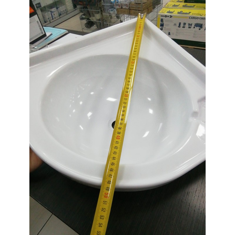 LAVELLO BAGNO AD ANGOLO DA 42X42 CM BIANCO