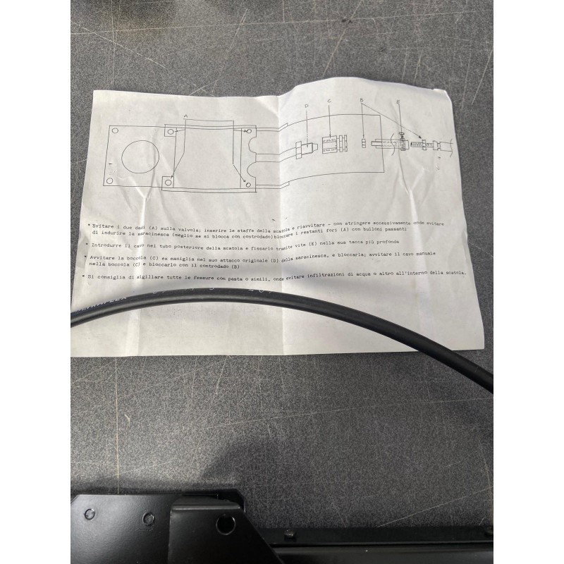 MECCANISMO MANUALE DI SCARICO DA 3   CM 150