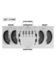 KIT GANASCE PER ASSALE FRENANTE AL-KO 1635/1636/1637 PER...