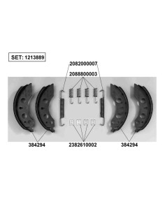 KIT DI GANASCE PER ASSALE FRENANTE AL-KO 2050/2051