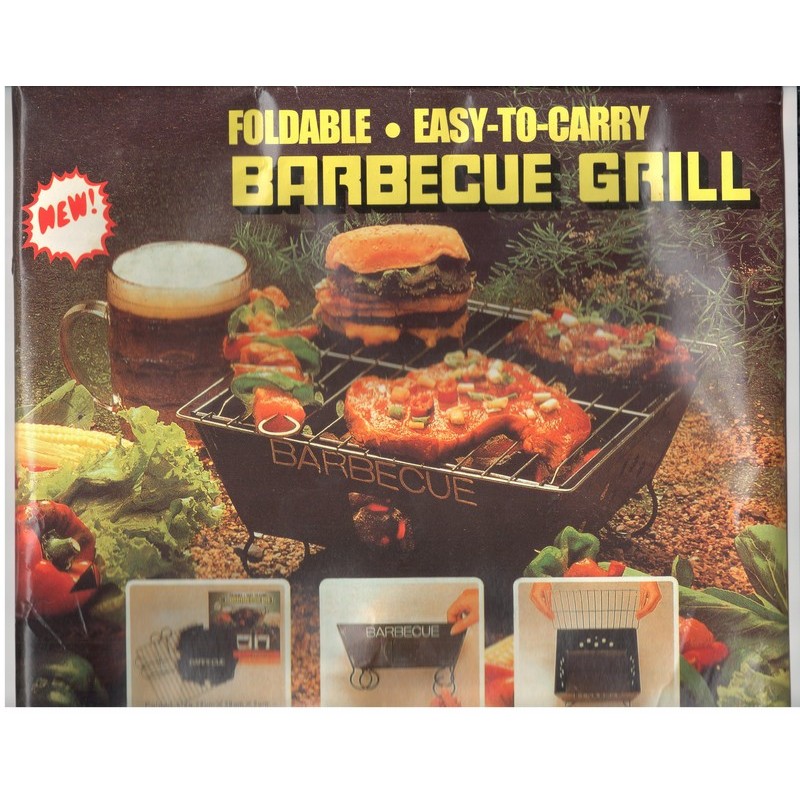 BARBEQUE DA TAVOLO COMPATTO NERO MISURE 24 X 24...