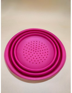 SCOLAPASTA IN SILICONE 20 CM COLORE FUCSIA