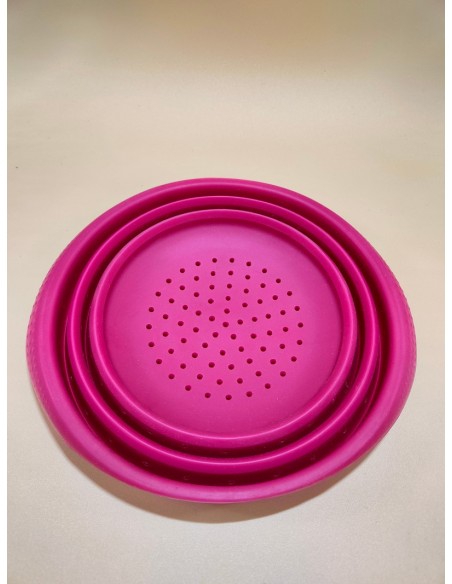 SCOLAPASTA IN SILICONE 20 CM COLORE FUCSIA