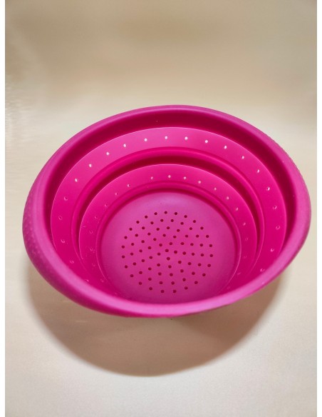 SCOLAPASTA IN SILICONE 20 CM COLORE FUCSIA
