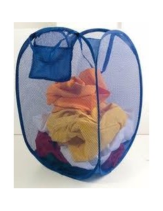 PORTA BIANCHERIA A RETE COLORE VIOLA ARANCIO BLU