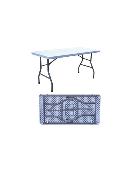 TAVOLO PIEGHEVOLE IN RESINA CM 180X70 CON PIANO IN HDPE