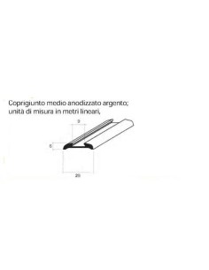 COPRIGIUNTO MEDIO ALLUMINIO ANODIZZATO COLORE ARGENTO...