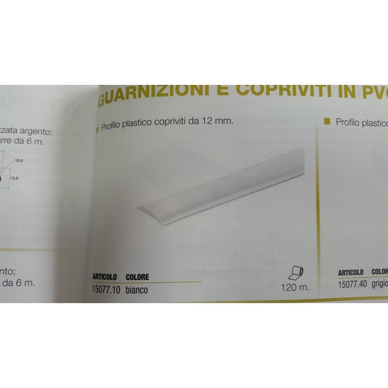 PROFILO PLASTICO COPRVITI DA 12 MM BIANCO