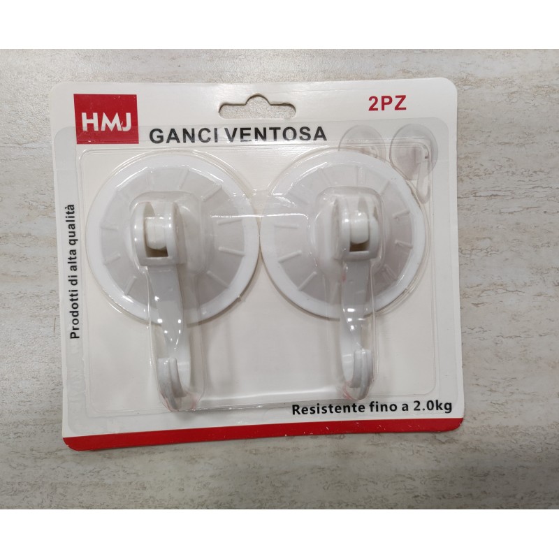 COPPIA APPENDINI IN ABS BIANCO CON VENTOSA...