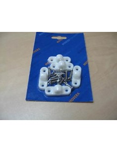SUPPORTO ORIZZONTALE IN PLASTICA BIANCO CONF. DA 5 PZ