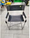 SEDIA REGISTA IN ALLUMINIO LEGGERO COLORE DOPPIA TONALITA DI GRIGIO
