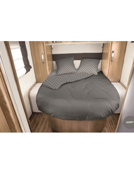 PRONTO LETTO SINGOLO 80X190 CM COLORE GRIGIO E POIS INTERNI