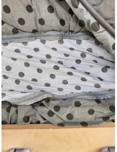 PRONTO LETTO SINGOLO 80X190 CM COLORE GRIGIO E POIS INTERNI 2