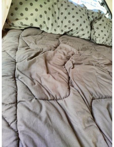 PRONTO LETTO MATRIMONIALE 160X210 CM COLORE GRIGIO E POIS INTERNI