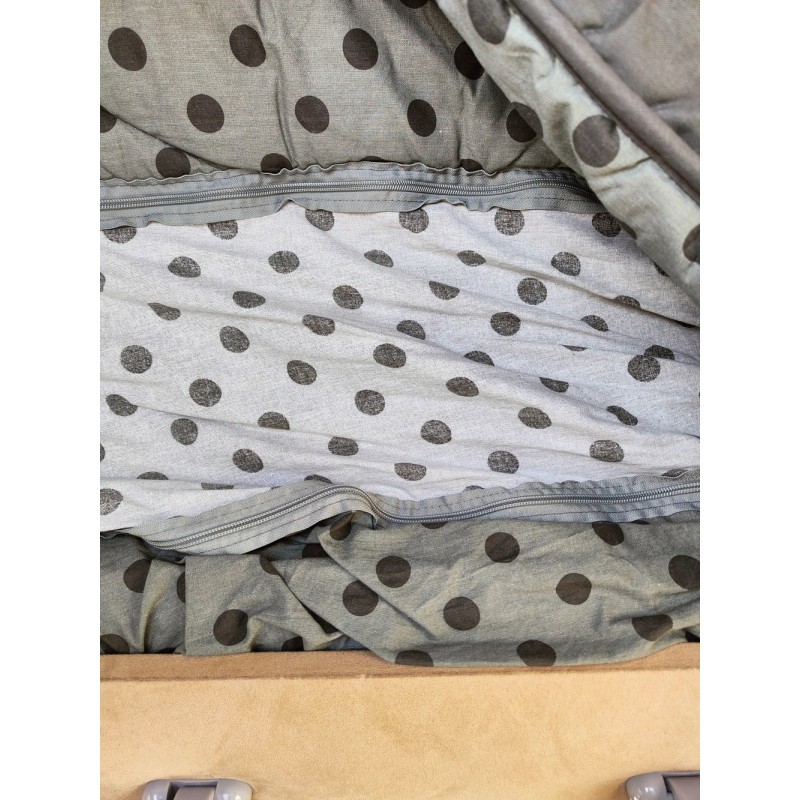 PRONTO LETTO 140X190 CM COLORE GRIGIO E POIS...