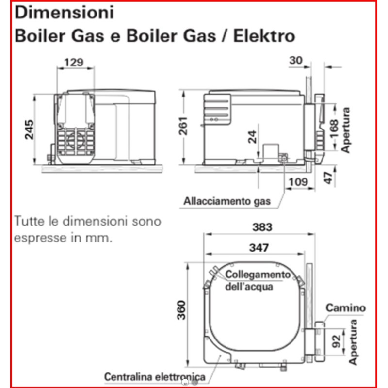 BOILER A GAS TRUMA DA 10 LITRI 12  VOLTS