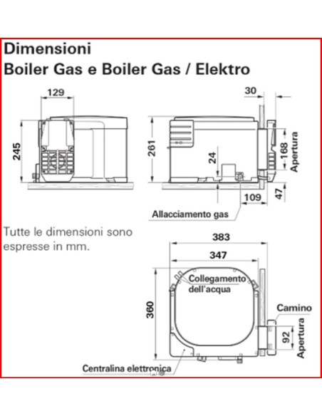 BOILER A GAS TRUMA DA 10 LITRI 12  VOLTS