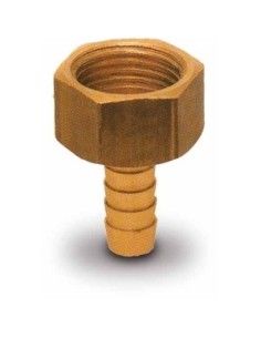 RACCORDO ACQUA E GAS DA 3/8 FEMMINA CON PORTAGOMMA 12 MM