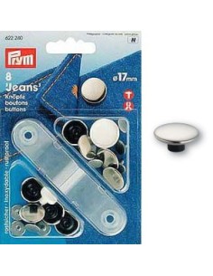SET DI FISSAGGIO BOTTONI CROMO DA 17 MM 8 PZ