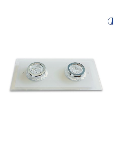 PLAFONIERA A LED  2X3 WATT CON LUCE DI CORTESIA