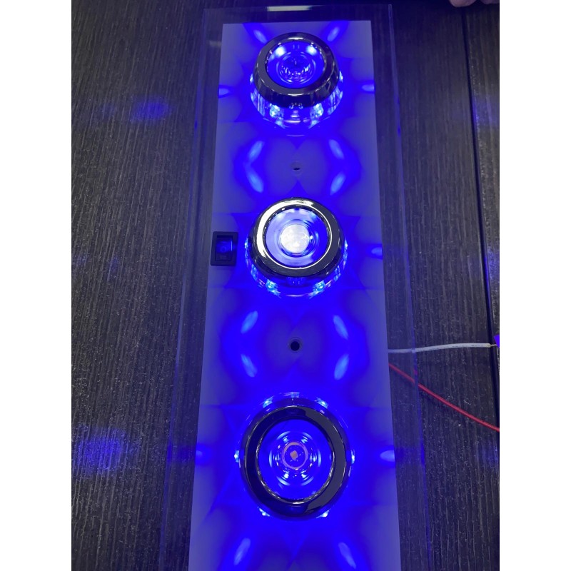 PLAFONIERA RETTANGOLARE  TRIPLA 3 X1WATT + 18...