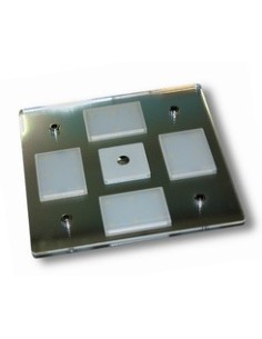 PLAFONIERA QUADRATA LED DA 4000K CON LUCE NOTTURNA E...