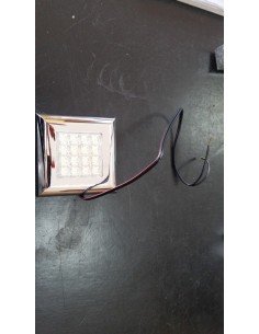 FARETTO 16  LED CON CORNICE CROMATA  12 VOLT DA INTERNO