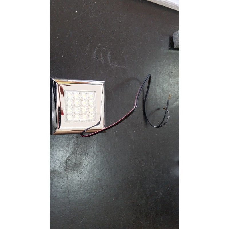 FARETTO 16  LED CON CORNICE CROMATA  12 VOLT DA...