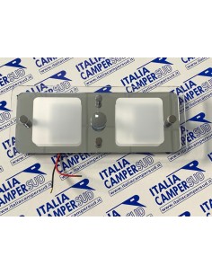 PLAFONIERA DOPPIA A LED DA 4000K CON TOUCH CENTRALE E DIMMER