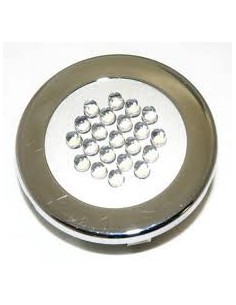 FARETTO A 12 LED BIANCO CROMO SATINATO
