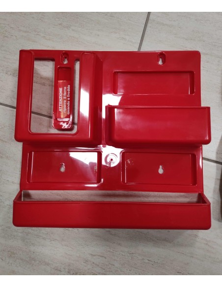 PORTAOGGETTI CON PORTA FERRO DA STIRO COLORE ROSSO