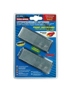 COPPIA CATARIFRANGENTI RETTANGOLARI BIANCHI 90X35 MM