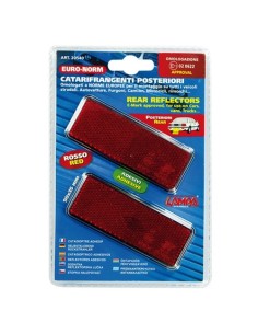 COPPIA CATARIFRANGENTI RETTANGOLARI ROSSI 90X35 MM