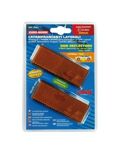 COPPIA CATARIFRANGENTI RETTANGOLARI, ARANCIO 90X35 MM