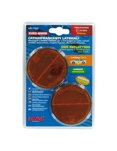 COPPIA CATARIFRANGENTI ROTONDI ARANCIO DIAMETRO 65 MM