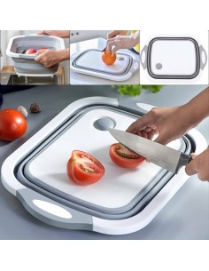 TAGLIERE PIEGHEVOLE MULTIFUNZIONE IN PLASTICA E SILICONE