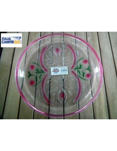 VASSOIO DECORATIVO CIRCOLARE IN PLASTICA TRASPARENTE