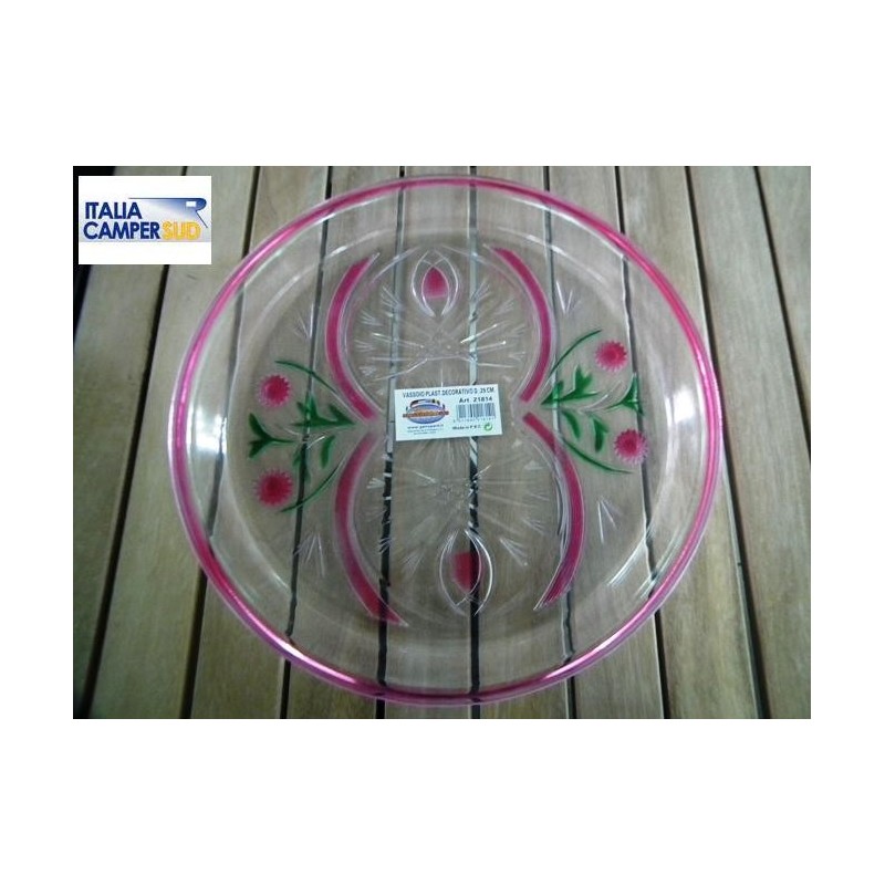 VASSOIO DECORATIVO CIRCOLARE IN PLASTICA...