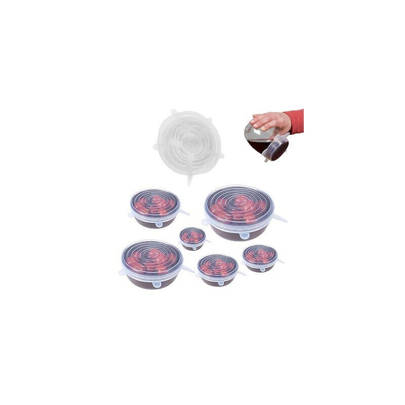 KIT DI COPERCHI IN SILICONE 6 PZ
