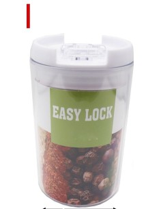 BARATTOLO PER ALIMENTI CON CHIUSURA LEVA 600 CC