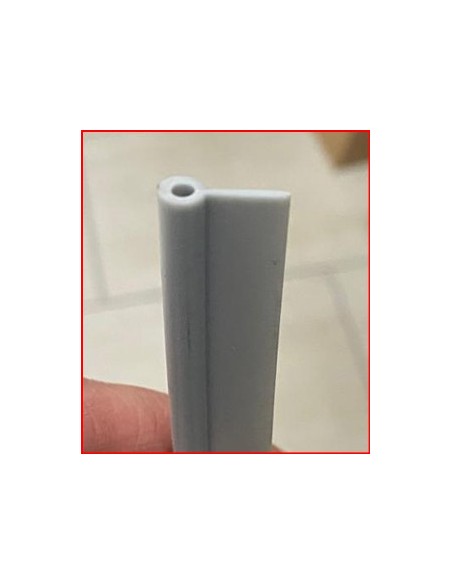 PROFILO IN PVC PER MOBILIO MISURA 16 MM COLORE GRIGIO