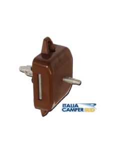 SERRATURA PUSH LOCK DOPPIO PER PORTA BAGNO COLORE MARRONE