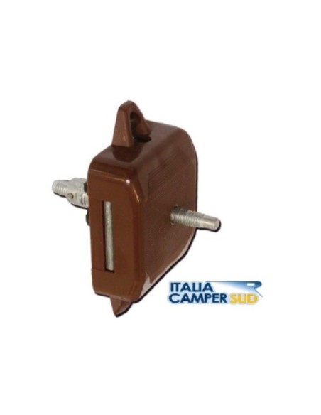 SERRATURA PUSH LOCK DOPPIO PER PORTA BAGNO COLORE MARRONE
