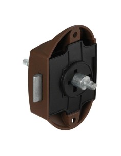 SERRATURA PUSH LOCK DOPPIO PER PORTA BAGNO COLORE MARRONE 2