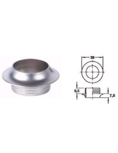 ROSETTA 13 MM  PER SERRATURA PUSH LOCK OTTONE LUCIDO.