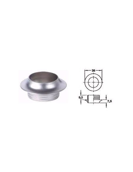 ROSETTA 13 MM  PER SERRATURA PUSH LOCK OTTONE LUCIDO.