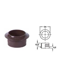 ROSETTA 16 MM PER SERRATURA PUSH LOCK    COLORE MARRONE