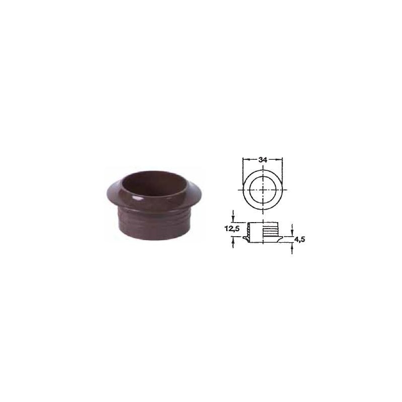 ROSETTA 16 MM PER SERRATURA PUSH LOCK    COLORE...