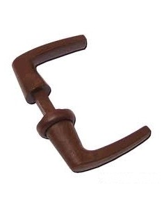 MANIGLIA BAGNO PER SCROCCO IN PLASTICA MARRONE CON PERNO...
