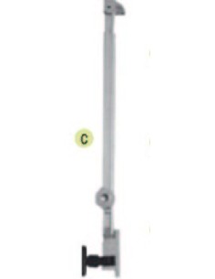 BRACCETTO TELESCOPICO PER FINESTRE CON POMELLO 550MM